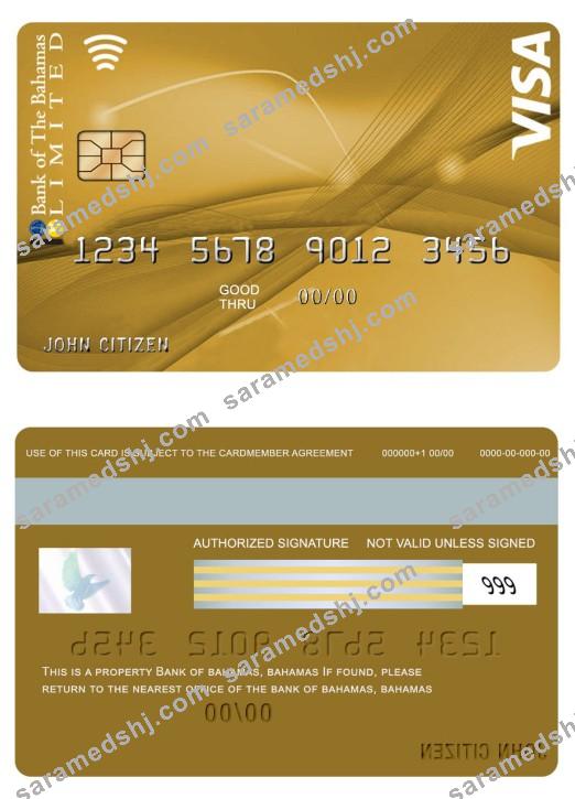Bahamas Bank of Bahamas VISA Gold Card with BOB My Rewards